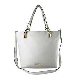 MICHAEL KORS  Brooke White Leather Bag